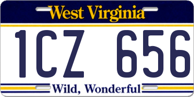 WV license plate 1CZ656