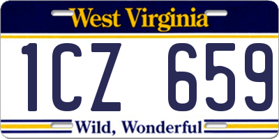 WV license plate 1CZ659