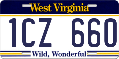 WV license plate 1CZ660