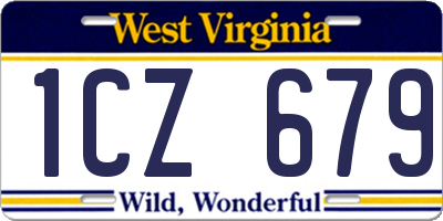 WV license plate 1CZ679