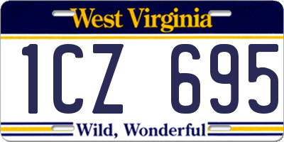 WV license plate 1CZ695