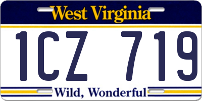 WV license plate 1CZ719