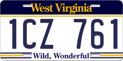 WV license plate 1CZ761