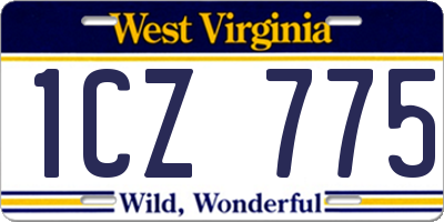 WV license plate 1CZ775