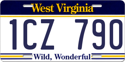 WV license plate 1CZ790