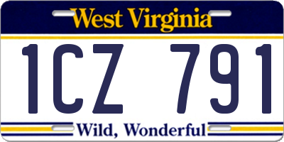 WV license plate 1CZ791
