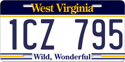 WV license plate 1CZ795