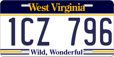 WV license plate 1CZ796