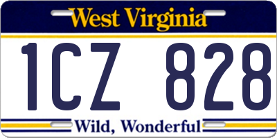 WV license plate 1CZ828