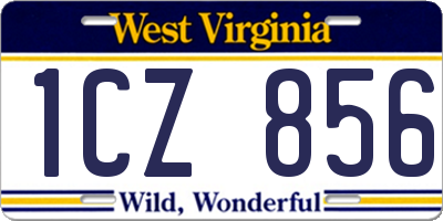 WV license plate 1CZ856