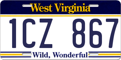 WV license plate 1CZ867