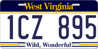 WV license plate 1CZ895