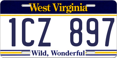 WV license plate 1CZ897