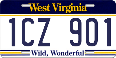 WV license plate 1CZ901