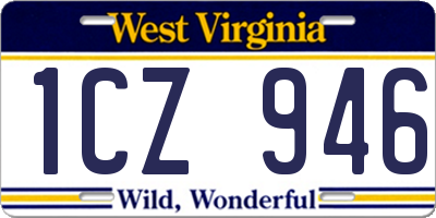 WV license plate 1CZ946