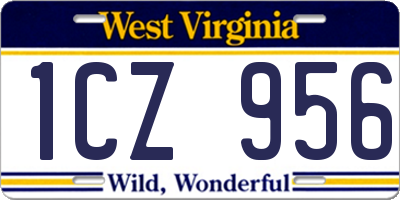 WV license plate 1CZ956