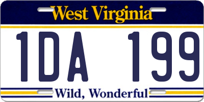 WV license plate 1DA199