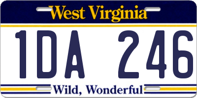 WV license plate 1DA246