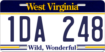 WV license plate 1DA248