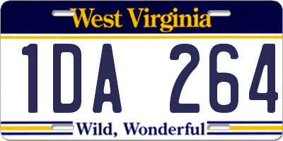 WV license plate 1DA264