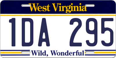 WV license plate 1DA295