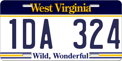 WV license plate 1DA324