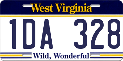 WV license plate 1DA328