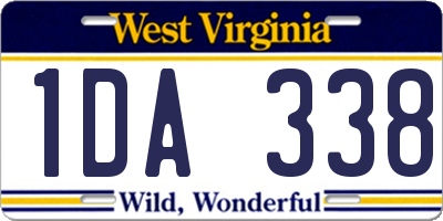 WV license plate 1DA338
