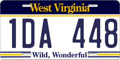 WV license plate 1DA448
