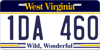 WV license plate 1DA460