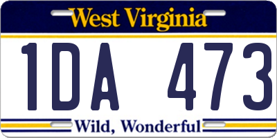 WV license plate 1DA473