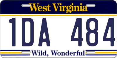 WV license plate 1DA484