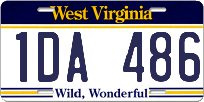 WV license plate 1DA486