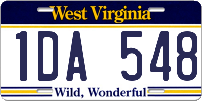 WV license plate 1DA548
