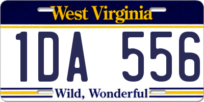 WV license plate 1DA556
