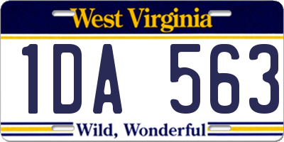 WV license plate 1DA563