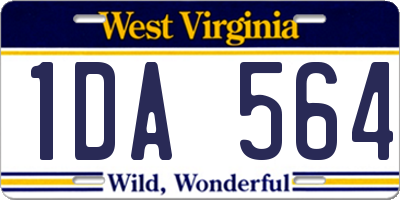 WV license plate 1DA564