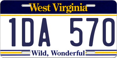 WV license plate 1DA570