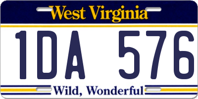 WV license plate 1DA576