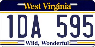 WV license plate 1DA595