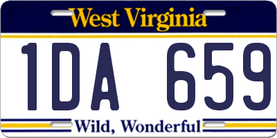 WV license plate 1DA659