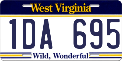 WV license plate 1DA695