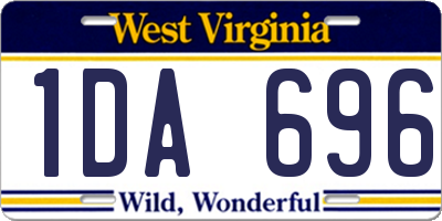WV license plate 1DA696
