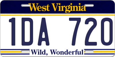 WV license plate 1DA720