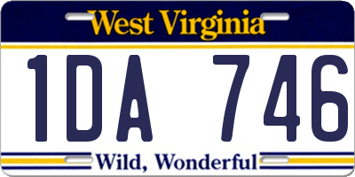 WV license plate 1DA746