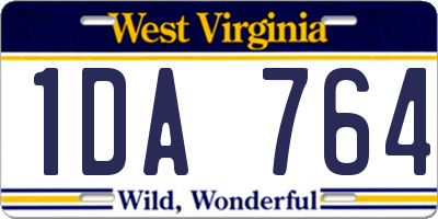 WV license plate 1DA764