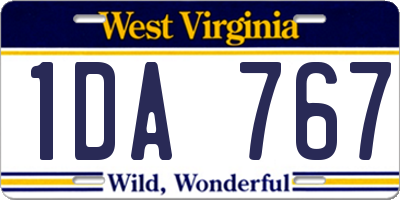 WV license plate 1DA767