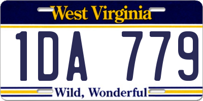 WV license plate 1DA779