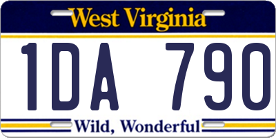 WV license plate 1DA790