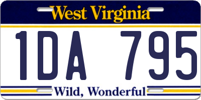 WV license plate 1DA795